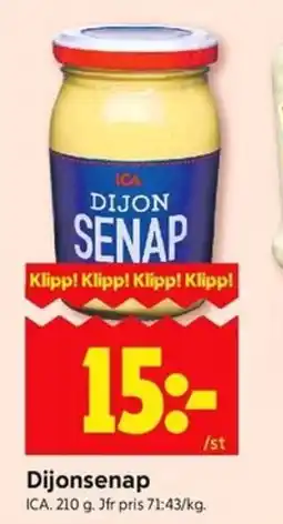 ICA Kvantum ICA Dijonsenap erbjuda