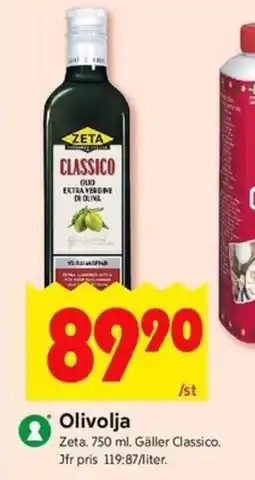ICA Kvantum ZETA Olivolja erbjuda
