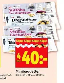 ICA Kvantum ICA Minibaguetter erbjuda