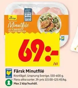 ICA Kvantum KRONFAGEL Färsk Minutfilé erbjuda