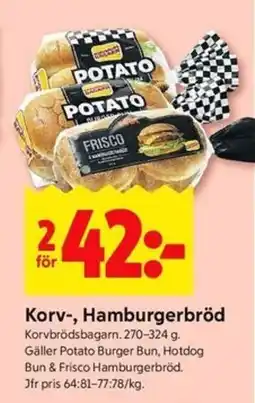 ICA Kvantum KORVBRODSBAGARN Korv-, Hamburgerbröd erbjuda