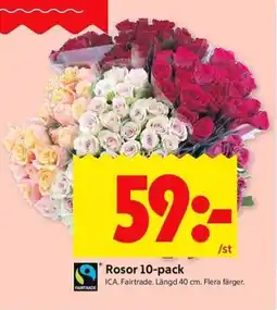 ICA Kvantum Rosor 10-pack erbjuda