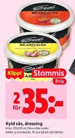 ICA Kvantum ERIKS Kyld sås, dressing erbjuda