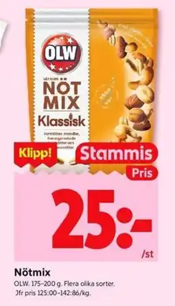 ICA Kvantum OLW Nötmix erbjuda