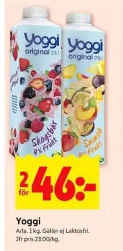 ICA Kvantum ARLA Yoggi erbjuda