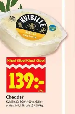 ICA Kvantum KVIBILLE Cheddar erbjuda