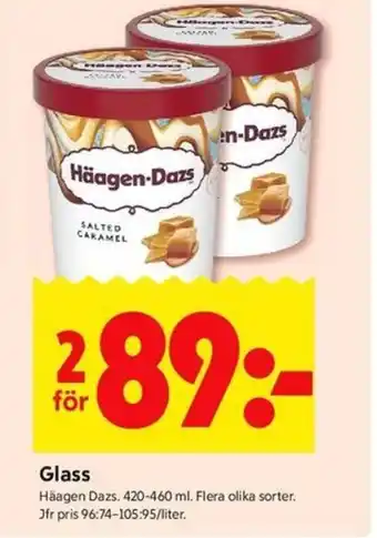 ICA Kvantum HÄAGEN-DAZS glass erbjuda