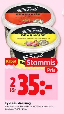 ICA Kvantum ERIKS Kyld sås, dressing erbjuda