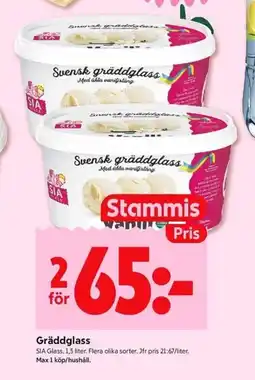 ICA Kvantum SIA Gräddglass erbjuda