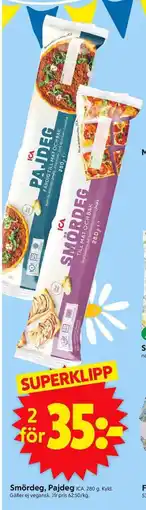 ICA Supermarket ICA Smördeg, Pajdeg erbjuda