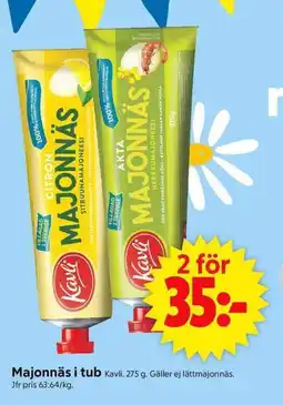 ICA Supermarket KAVLI Majonnäs i tub erbjuda