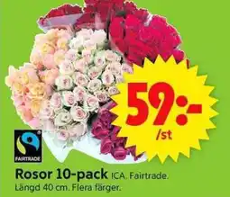 ICA Supermarket ICA Rosor 10-pack erbjuda