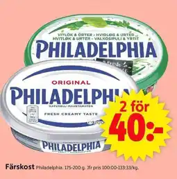 ICA Supermarket PHILADELHIA Färskost erbjuda