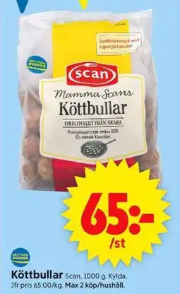 ICA Supermarket SCAN Köttbullar erbjuda