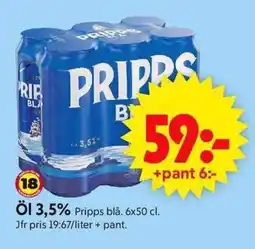 ICA Supermarket PRIPPS BLA Öl 3,5% erbjuda