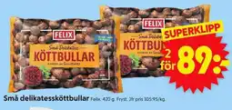 ICA Supermarket FELIX Små delikatessköttbullar erbjuda
