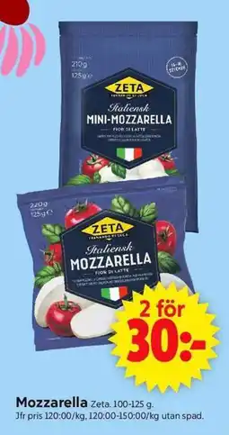 ICA Supermarket ZETA Mozzarella erbjuda