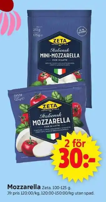 ICA Supermarket ZETA Mozzarella erbjuda