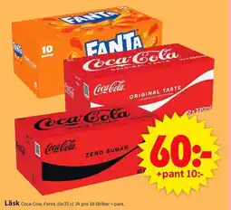 ICA Supermarket Läsk Coca-Cola, Fanta erbjuda