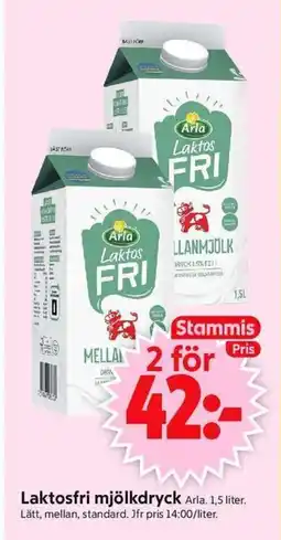 ICA Supermarket ARLA Laktosfri mjölkdryck erbjuda