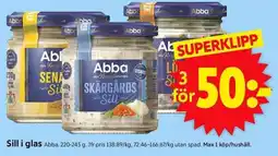 ICA Supermarket ABBA Sill i glas erbjuda