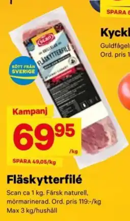 City Gross SCAN Fläskytterfilé erbjuda