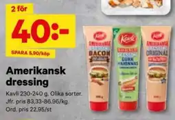 City Gross KAVLI Amerikansk dressing erbjuda