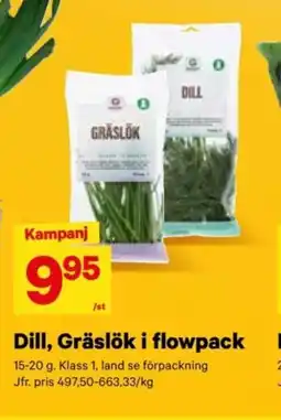 Dill, Gräslök i flowpack