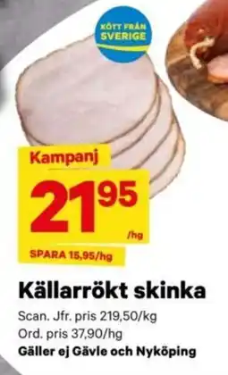 City Gross SCAN Källarrökt skinka erbjuda