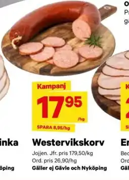 City Gross Westervikskorv erbjuda