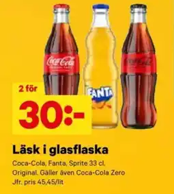 City Gross COCA-COLA, FANTA, SPRITE Läsk i glasflaska erbjuda