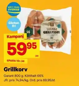 City Gross GARANT Grillkorv erbjuda