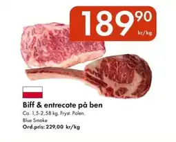 Biff & entrecote på ben