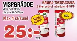 Nya Pulsen ARLA Vispgrädde erbjuda
