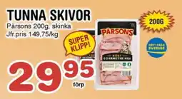 Nya Pulsen PÄRSONS Tunna skivor erbjuda