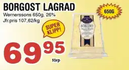 Nya Pulsen WERNERSSONS Borgost lagrad erbjuda