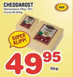 Nya Pulsen WERNERSSONS Cheddarost erbjuda
