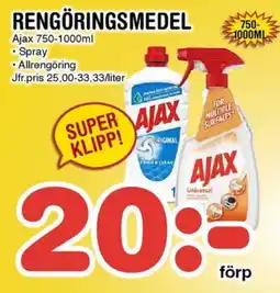 Nya Pulsen AJAX Rengöringsmedel erbjuda