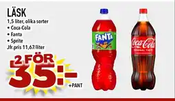 COCA-COLA, FANTA ,SPRITE Läsk
