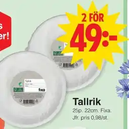 Matöppet Tallrik Fixa erbjuda