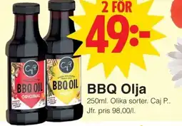 Matöppet BBQ Olja erbjuda