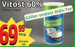 Supergrossen YAYLA Vitost 60% erbjuda