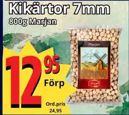 Supergrossen Kikärtor 7mm Marjan erbjuda