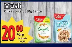 Supergrossen Müsli Sante erbjuda