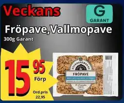 Supergrossen Fröpave,Vallmopave Garant erbjuda