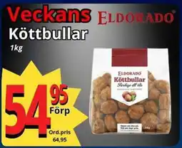 Supergrossen ELDORADO Köttbullar erbjuda