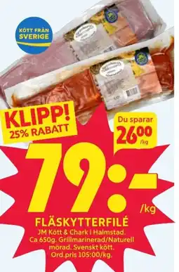 Ica Hajen Lagpris Fläskytterfilé erbjuda