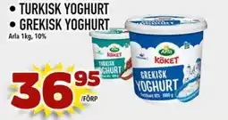 Din Mat ARLA Turkisk yoghurt/ Grekisk yoghurt erbjuda