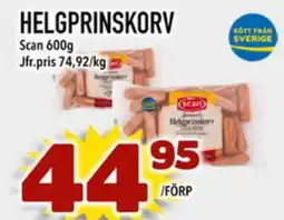 Din Mat SCAN Helgprinskorv erbjuda