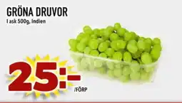 Din Mat Gröna druvor erbjuda